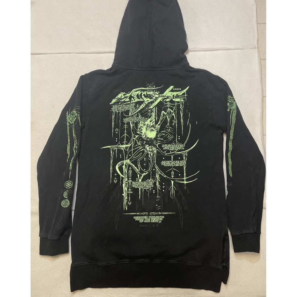Neo4ic VR Hoodie Men's Size XL Glow In The Dark Limited Release Art Black
